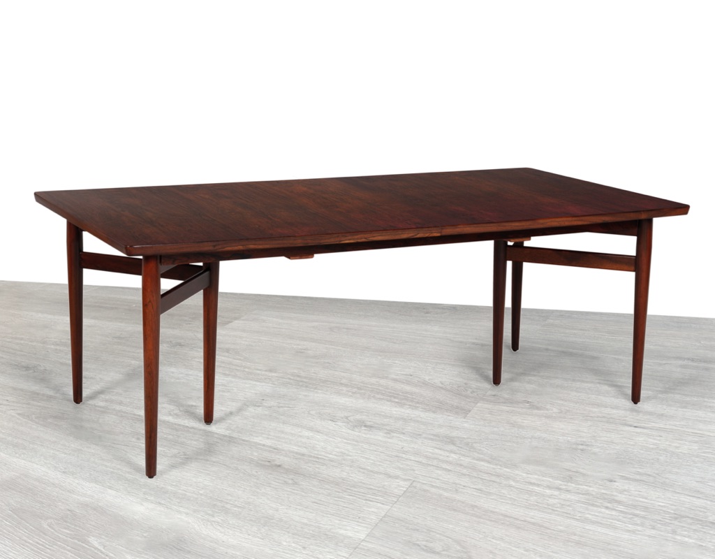 Arne Vodder Model 201 Dining Table Extension Sibast Mobler Brazilian Rosewood V Leg 300cm Mid Century Modern Danish 1960s Designer Original Scandinavian Furniture