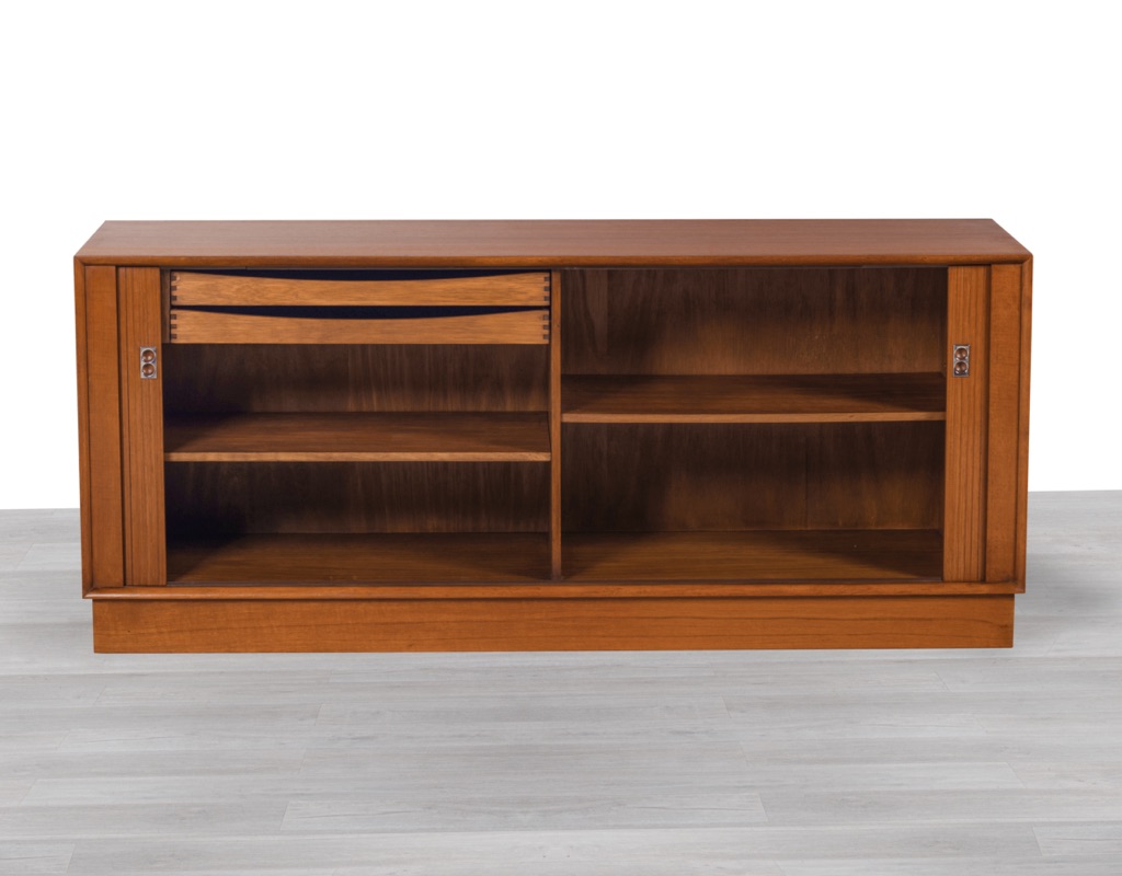 Arne Vodder Sideboard Danish Vintage 1960s Teak Sibast Mobelfabrik Tamnbour Doors Aluminium Ring Pulls Handles Scandinavian Danish Design Drawers