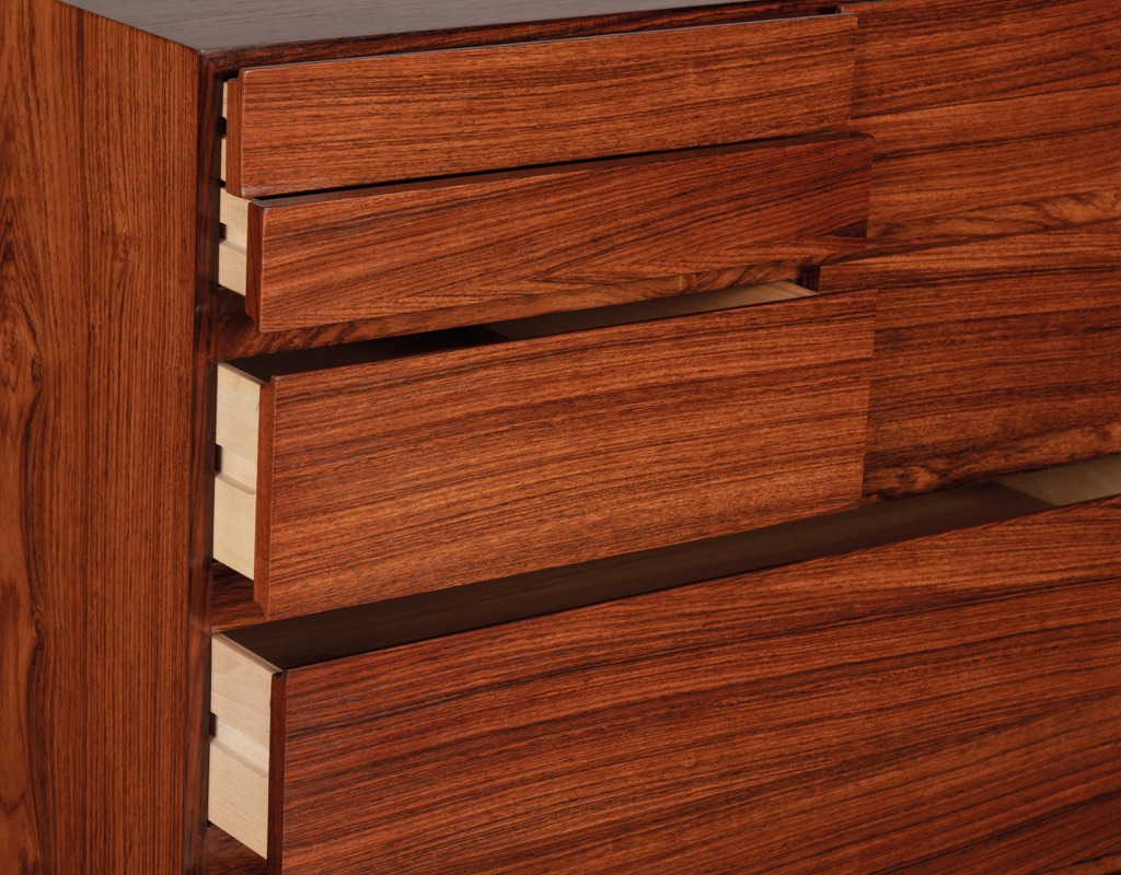 Arne Wahl Iversen Chest of Drawers Vinde Mobelfabrik Brazilian Rosewood Tallboy Denmark 1960s