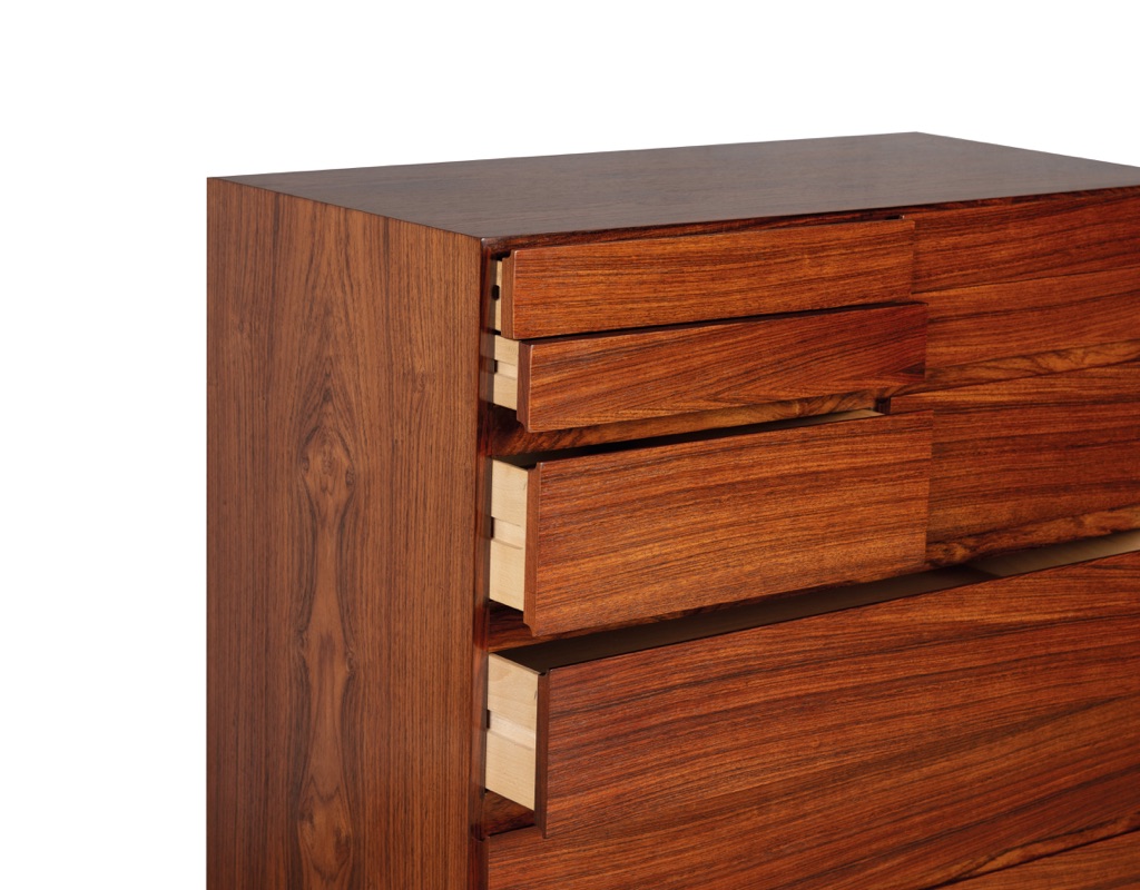Arne Wahl Iversen Chest of Drawers Vinde Mobelfabrik Brazilian Rosewood Tallboy Denmark 1960s