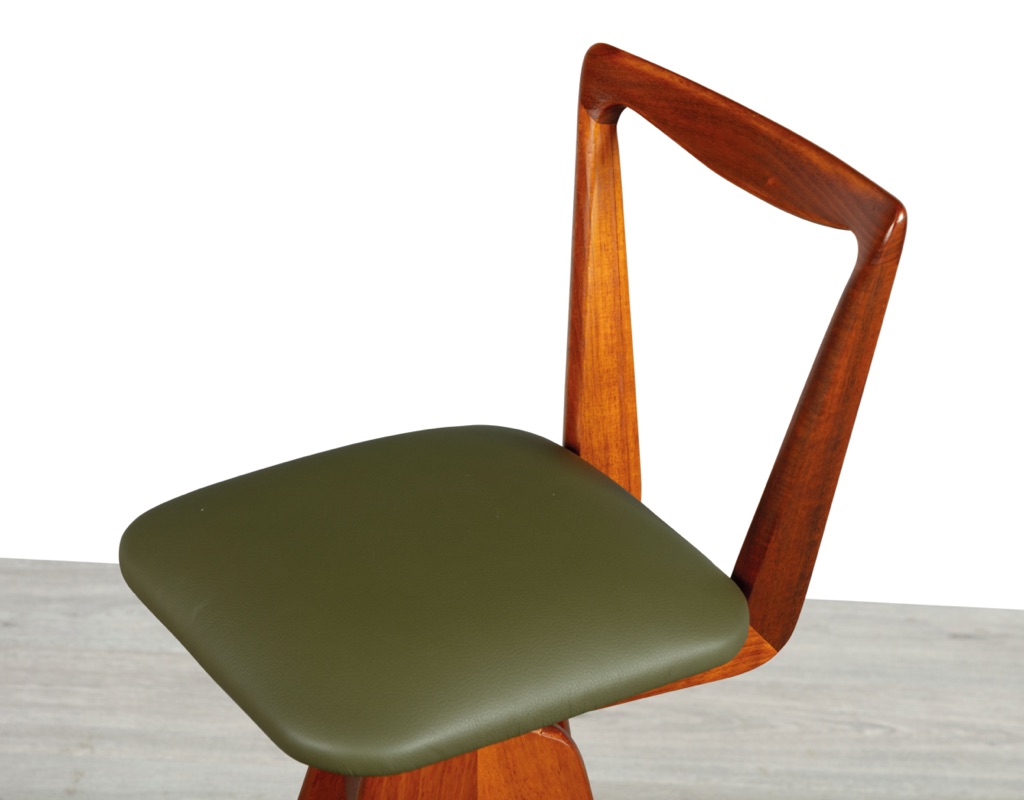 TH Brown Bar Stool Danish 1960s Teak Swivel South Australia Thomas Howard Brown Vintage Kitchen Stool seat