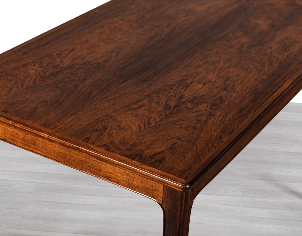 Coffee Table Danish Vintage 1960s Mid Century Modern Brazilian Rosewood Original Scandinavian Console Highly Figured