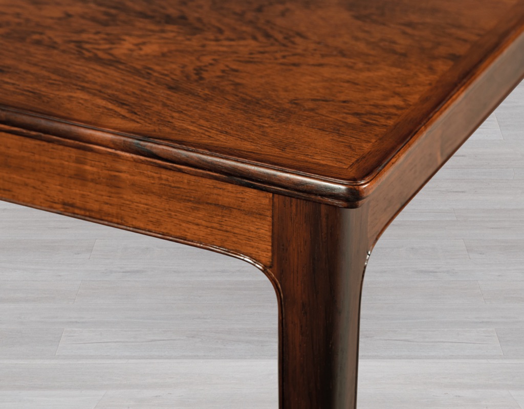 Coffee Table Danish Vintage 1960s Mid Century Modern Brazilian Rosewood Original Scandinavian Console Occasional Corner Detail