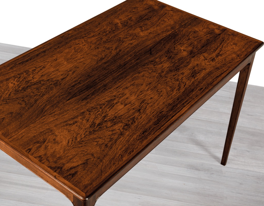 Coffee Table Danish Vintage 1960s Mid Century Modern Brazilian Rosewood Original Scandinavian Console Occasional Top