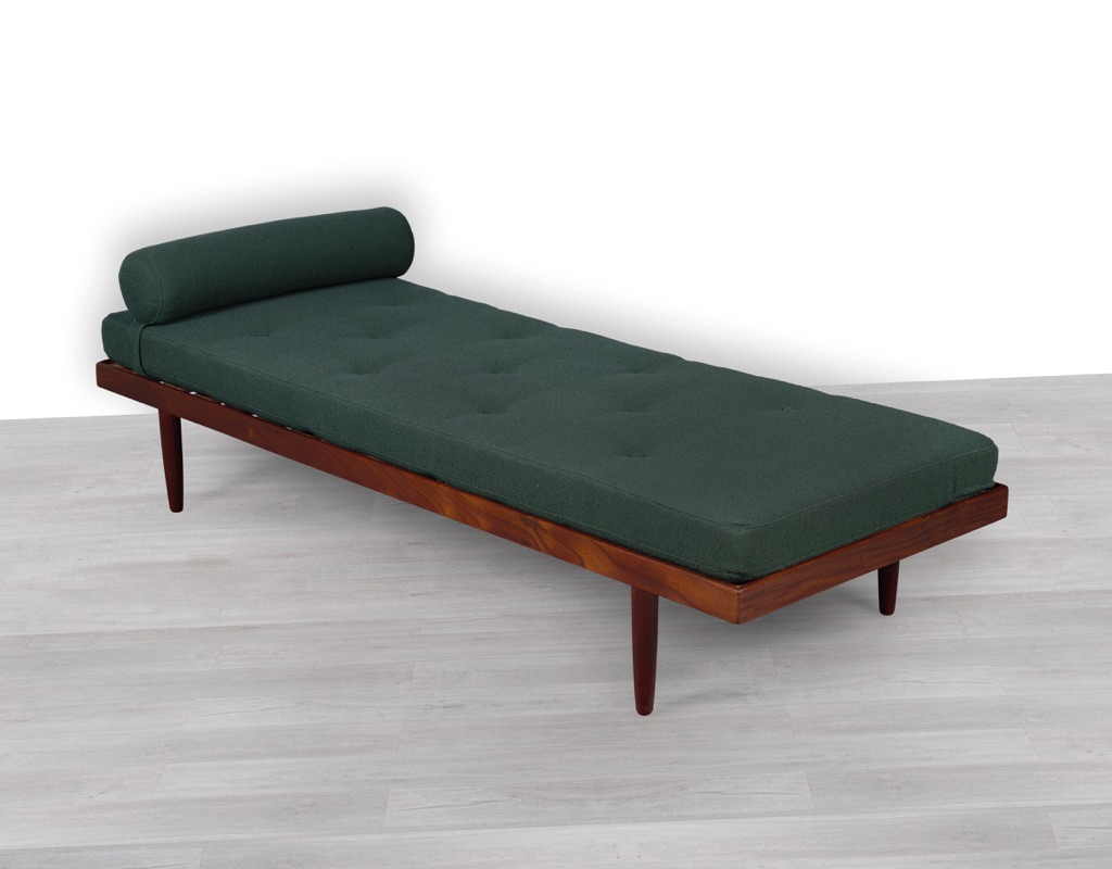 Danish Vintage Daybed Teak Frame Denmark 1960s New Upholstery