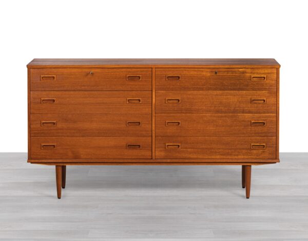 Danish 1960s Double Teak Chest Sideboard Carlo Jensen Poul Hundevad Vintage