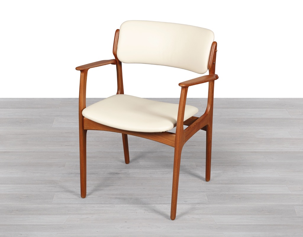 Erik Buch Model 50 Carver Dining Chair Teak O.D. Mobler Oddense Mobelfabrik