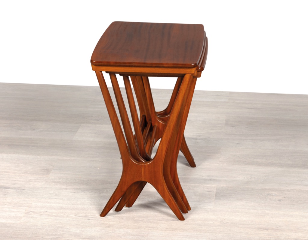 Erling Torvits Nesting Tables for Heltborg Mobler Danish 1950s mid century modern original imported design occasional tables coffee tables cluster together