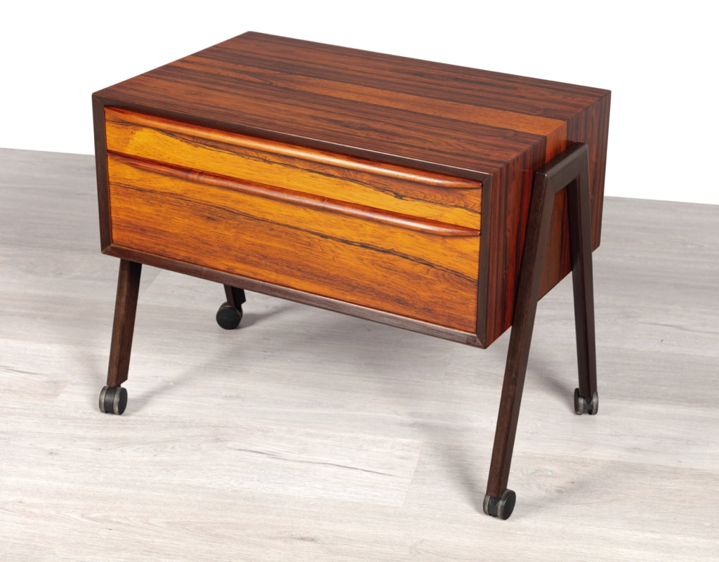 Erling Torvits Nesting Table Sewing for Heltborg Mobler Danish 1960s mid century modern original imported design occasional table or coffee table
