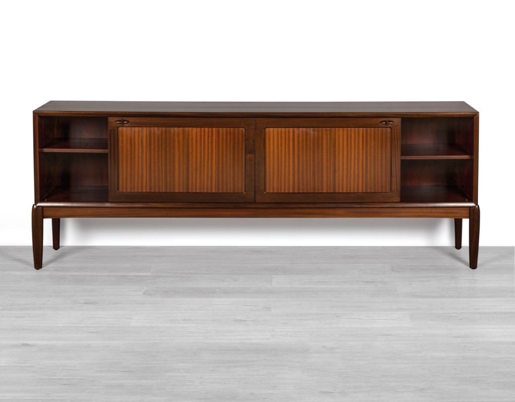 H.W. Klein Sideboard Bramin Mobler Danish 1960s Vintage Credenza Mahogany Oak Teak Original Scandinavian Storage Mid Century Modern Drawers