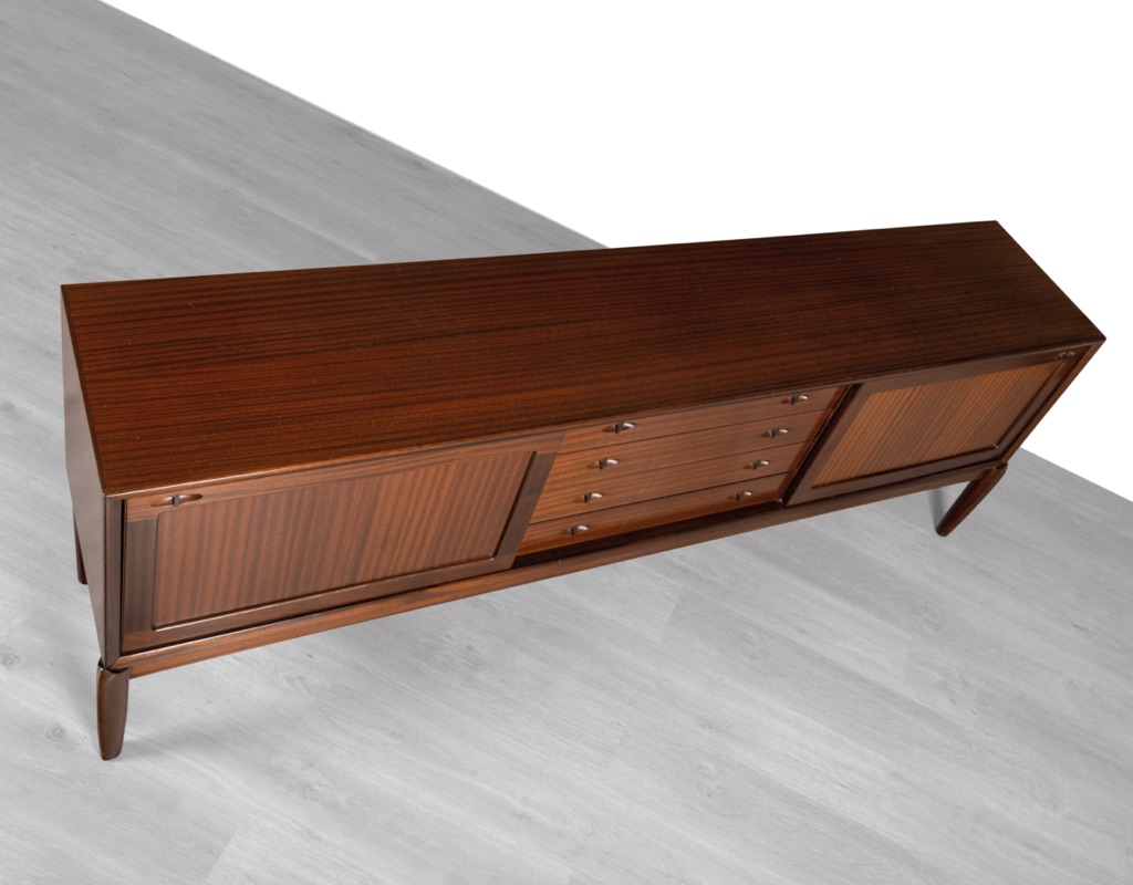 H.W. Klein Sideboard Bramin Mobler Danish 1960s Vintage Credenza Mahogany Oak Teak Original Scandinavian Storage Mid Century Modern Top
