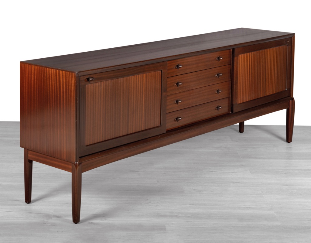 H.W. Klein Sideboard Bramin Mobler Danish 1960s Vintage Credenza Mahogany Oak Teak Original Scandinavian Storage Mid Century Modern Profile