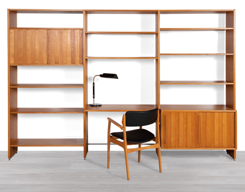 Hans J. Wegner RY100 RY Mobler Mid century Modern Shelving System Bookshelf Room Divider Danish 1960s European Oak Modular Freestanding Storage Original Scandinavian Design Denmark