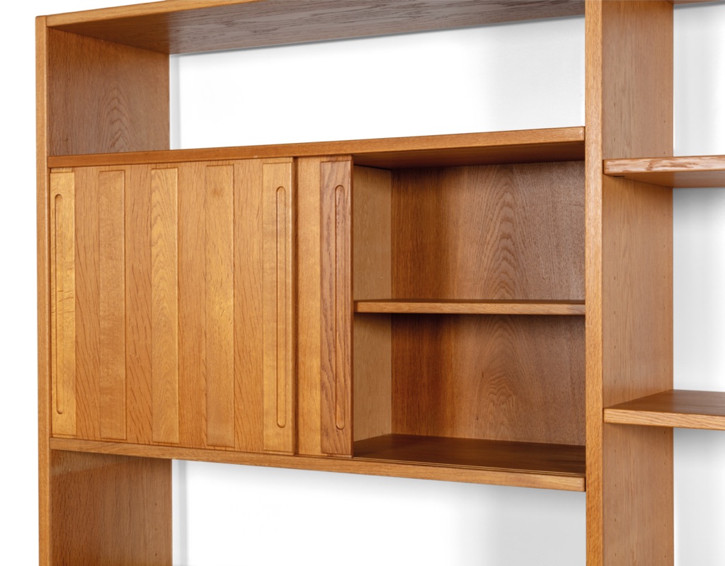 Hans J. Wegner RY100 RY Mobler Mid century Modern Shelving System Bookshelf Room Divider Danish 1960s European Oak Modular Freestanding Storage Original Scandinavian Design Denmark cupboard sliding door glazed
