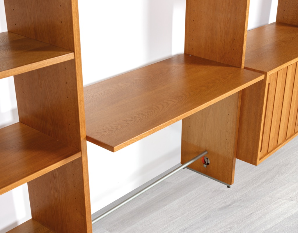 Hans J. Wegner RY100 RY Mobler Mid century Modern Shelving System Bookshelf Room Divider Danish 1960s European Oak Modular Freestanding Storage Original Scandinavian Design Denmark desk shelf