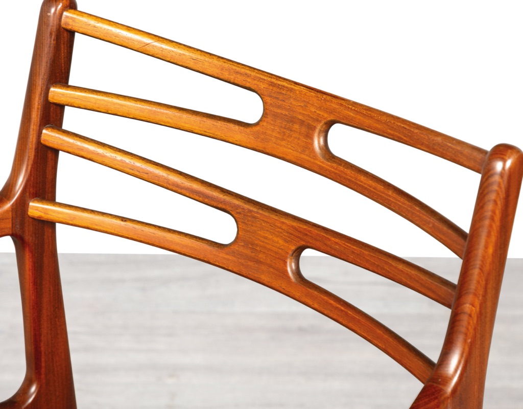 Johannes Andersen dining chairs Model 101 mid century modern Danish 1960s Vamo Sonderborg seating dining room furniture teak Scandinavian original design organic
