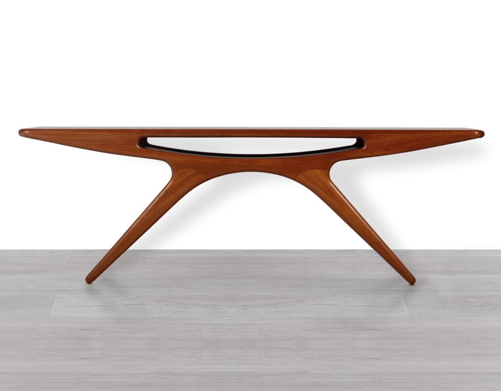 Johannes Andersen Smile Coffee Table CFC Silkeborg Denmark Original Danish Vintage 1950s Lounge Room Furniture Teak