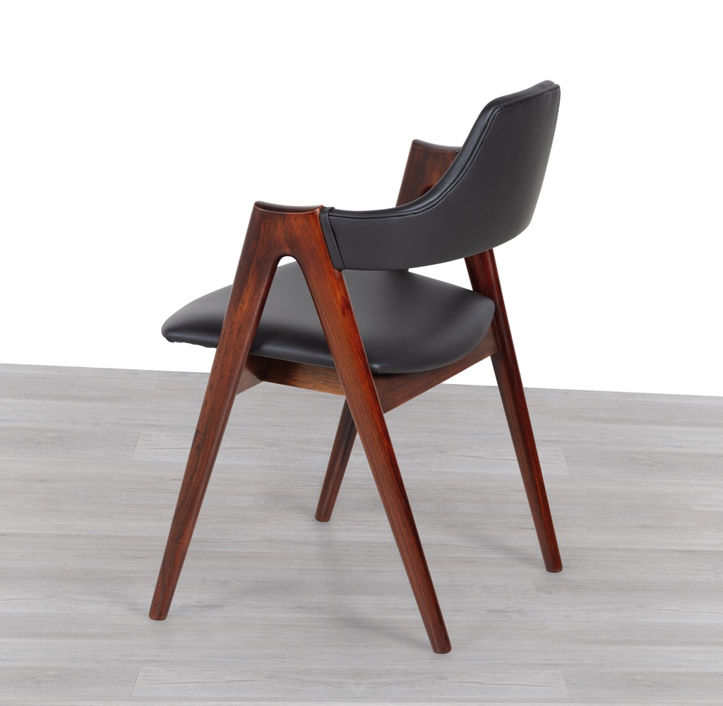 Kai Kristiansen Compass Chair Schou Andersen Mobelfabrik Brazilian Rosewood Mid Century Modern Danish Scandinavian Vintage 1960s Dining Room Chairs Compass Legs