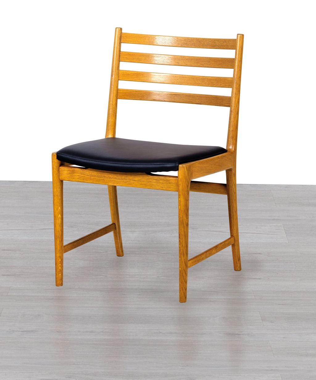 Kai Lyngfeldt Larsen Dining Chairs Ladderback Oak Danish 1960s Vintage Soren Willadsen Mobelfabrik Mid Century Modern Original Scandinavian Dining Room Furniture