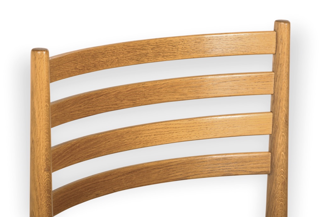 Kai Lyngfeldt Larsen Dining Chairs Oak Danish 1960s Vintage Soren Willadsen Mobelfabrik Mid Century Modern Original Scandinavian Dining Room Furniture Rungs