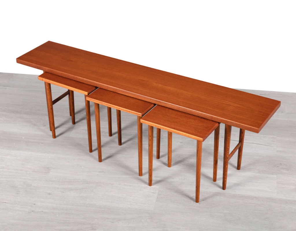 Mid century modern Kurt Ostervig Coffee Table Nesting Danish vintage 1960s Jason Mobler original imported Scandinavian furniture nest of tables