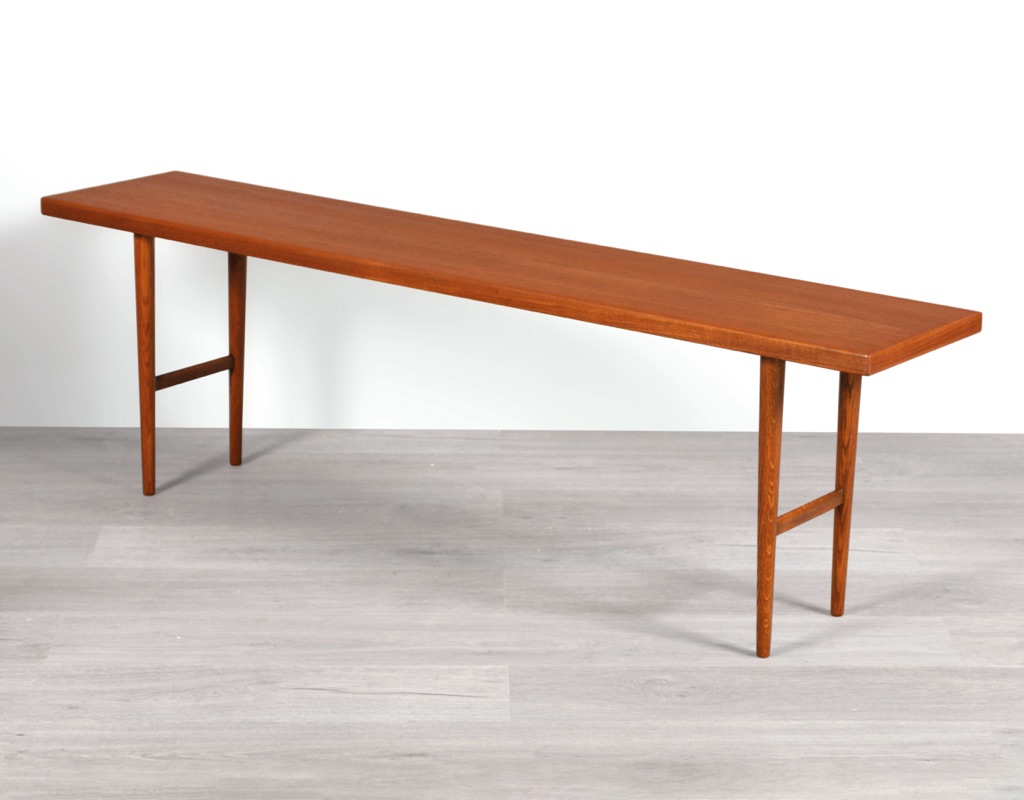 Mid century modern Kurt Ostervig Coffee Table Nesting Danish vintage 1960s Jason Mobler original imported Scandinavian furniture stretcher leg