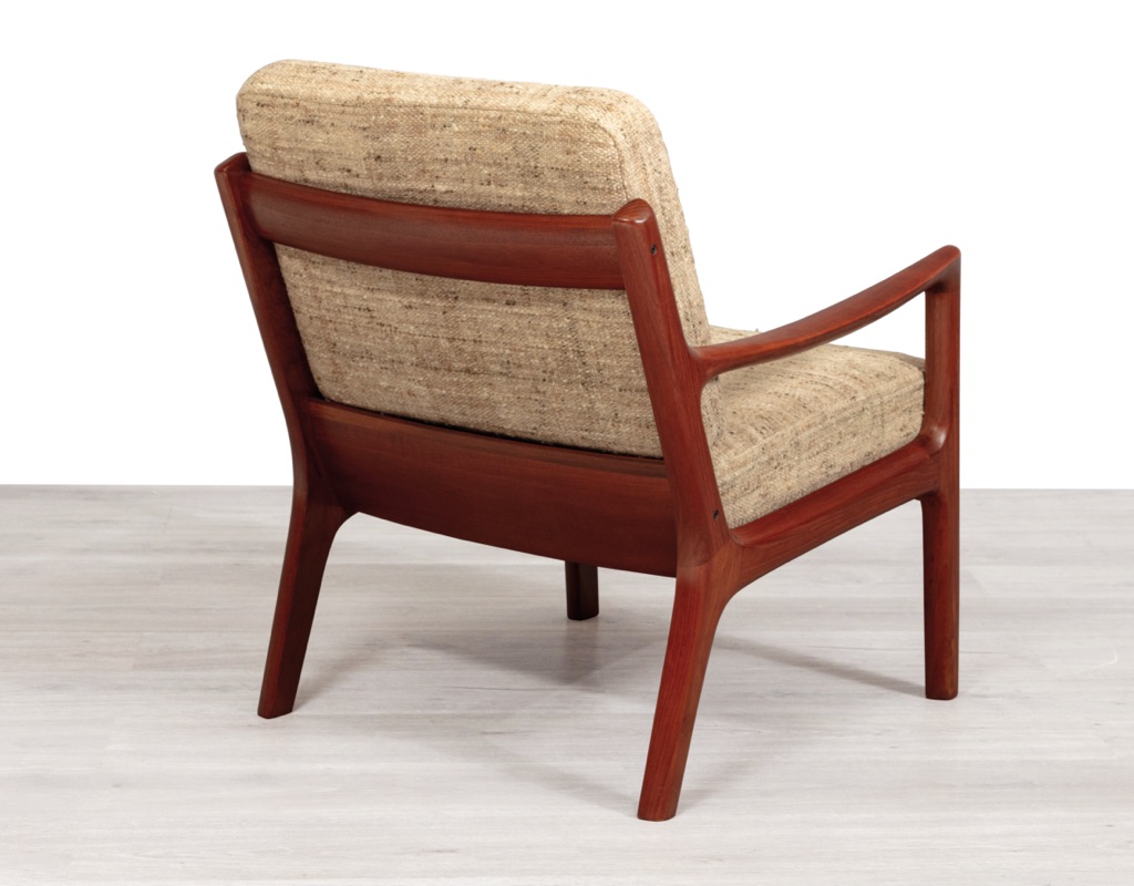 Mid century modern Danish 1960s Ole Wanscher Senator sofa armchairs by France & Son vintage Scandinavian seating teak frame upholstery back chair