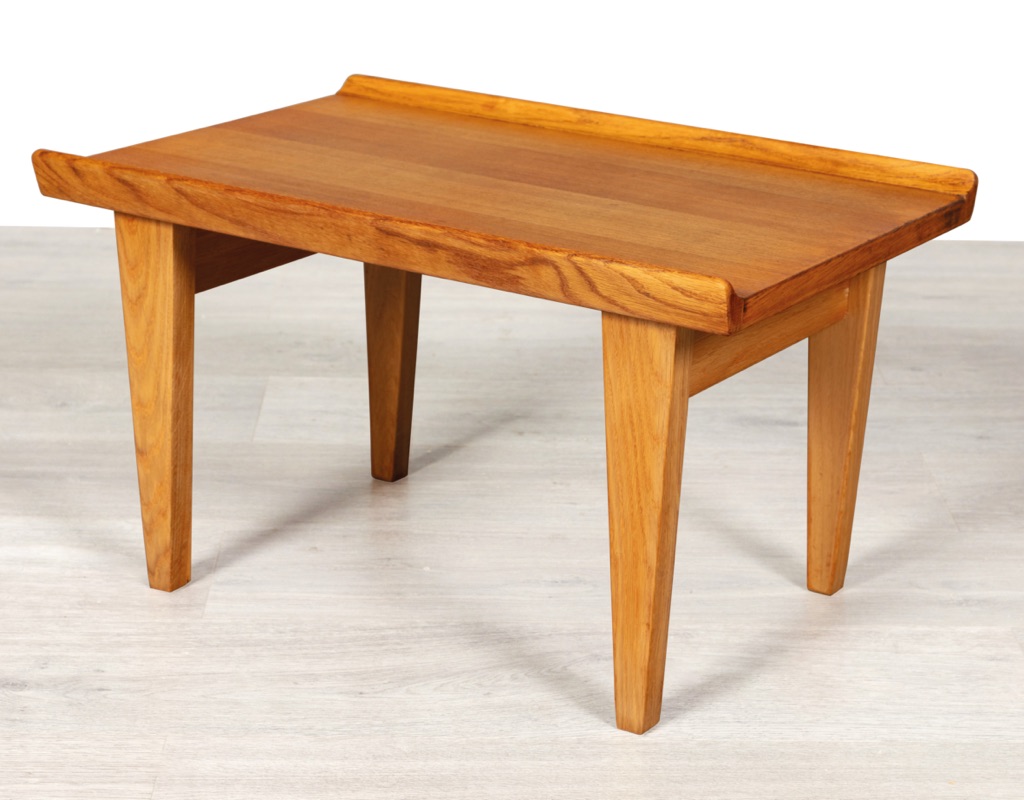 Mid century modern bedside tables cabinet Danish vintage Borge Mogensen 1960 imported European oak furniture for bedroom occasional tables 1960 lipped edge