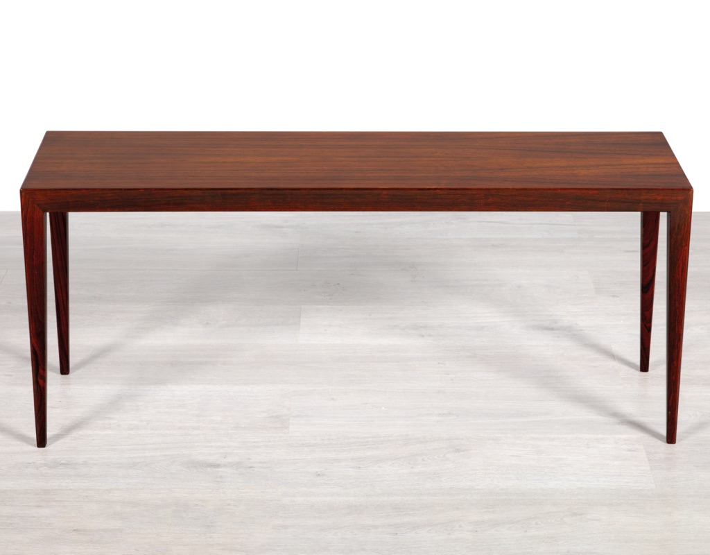Mid century modern Severin Hansen Jr.Haslev Danish Mobelfabrik Vintage coffee Table Brazilian Rosewood occasional sofa table Scandinavian design Denmark