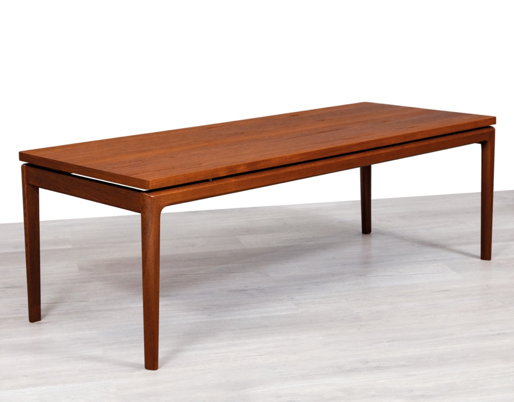 Mid century modern Danish Ole Wanscher coffee table model Senator Vintage Denmark 1960s France & Son in teak Scandinavian design original imported lounge room furniture designer