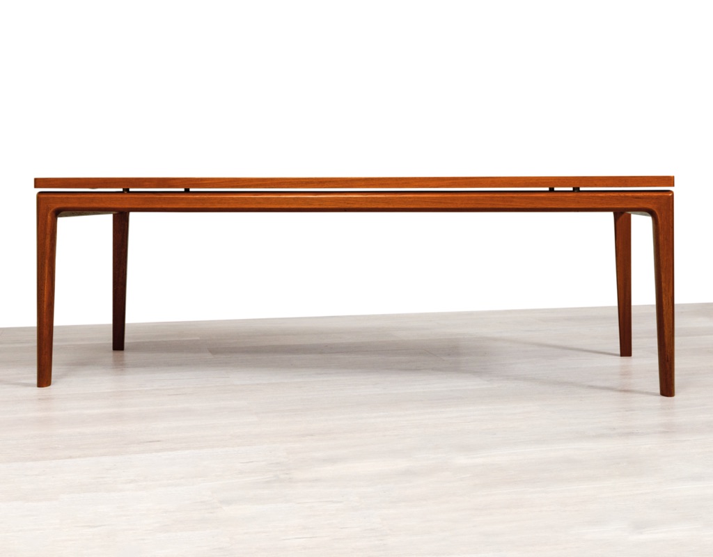 Mid century modern Danish Ole Wanscher coffee table model Senator Vintage Denmark 1960s France & Son in teak Scandinavian design original imported lounge room furniture