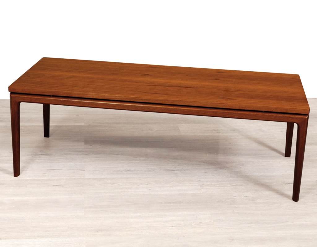 Mid century modern Danish Ole Wanscher coffee table model Senator Vintage Denmark 1960s France & Son in teak Scandinavian design original imported lounge room furniture top view
