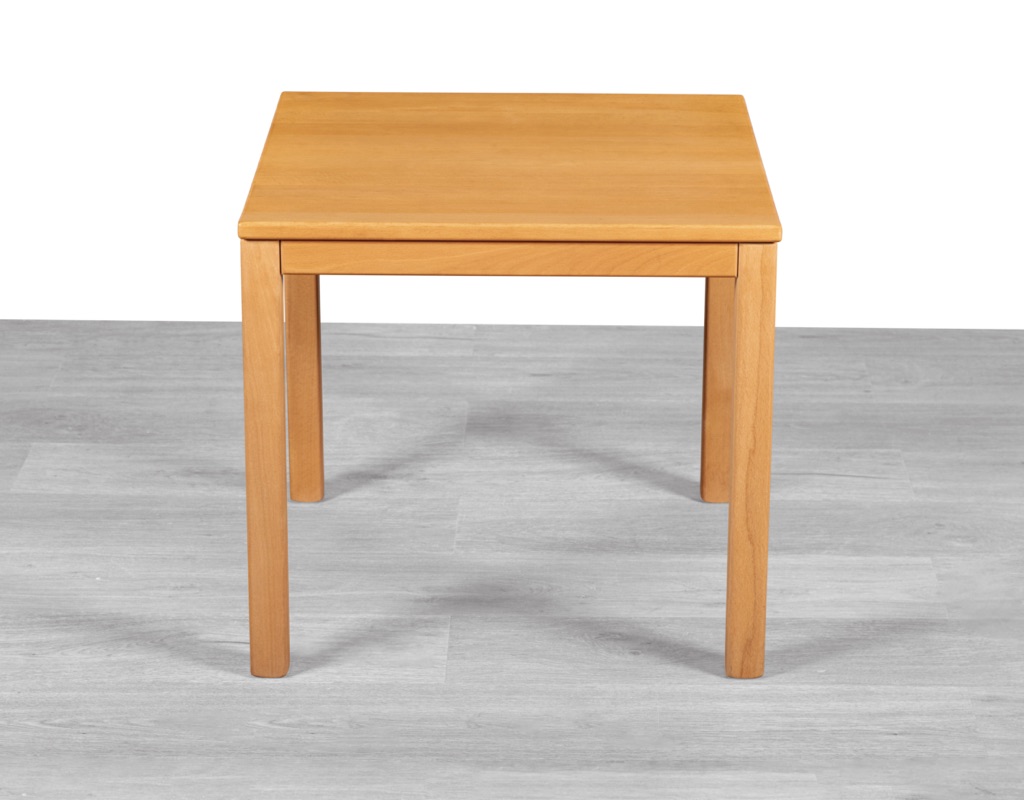 Mid century modern Danish vintage coffee occasional table Haslev Mobler Mobelsnedkeri in solid beechwood square