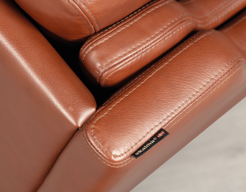 Mid century modern couch sofa Danish vintage Mogens Hansen leather 2 seater by Skalma other seating by Skipper Borge Mogensen design Stouby original Scandinavian imported seating patina beech frame label