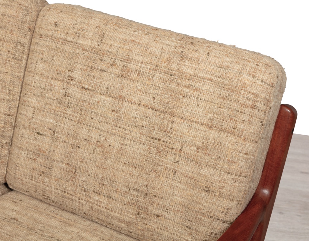 Mid century modern Danish 1960s Ole Wanscher Senator sofa armchairs by France & Son vintage Scandinavian seating teak frame upholstery imported original furniture cushion