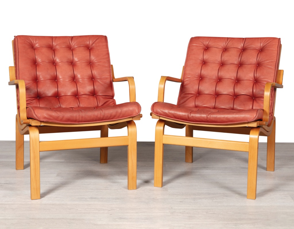 Mid century modern Danish Finn Ostergaard armchair leather and beechwood frame imported Denmark Scandinavian vintage seating Melbourne 1960