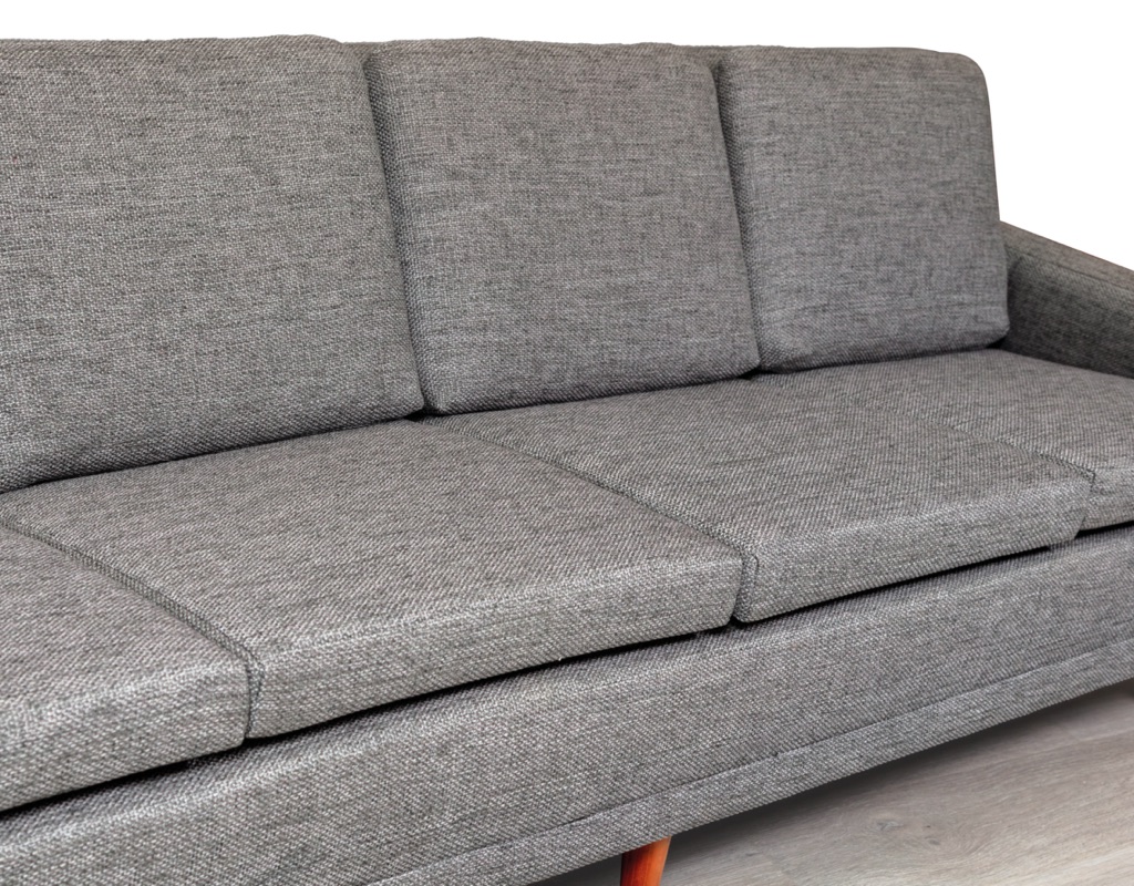 Mid Century Modern Danish Couch Sofa Vintage Scandinavian Design seating 1960s DUX Sweden Original Imported Upholstered four seater Warwick Fabric large