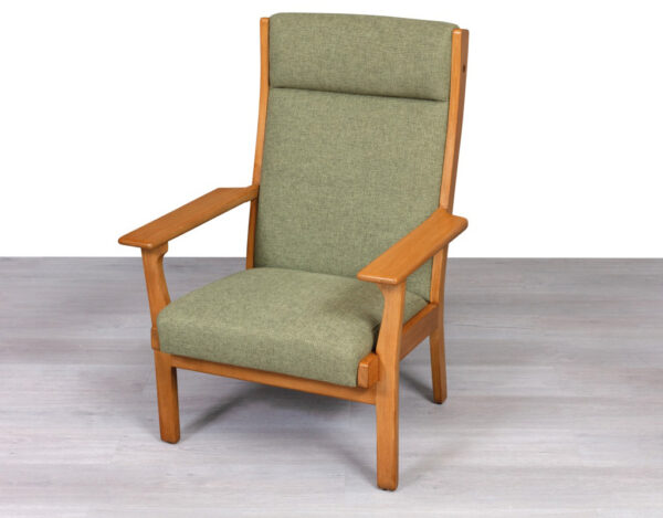 Mid Century Modern Danish 1960s Hans J. Wegner Plank Armchair European Oak Model GE 181 original imported seating Getama