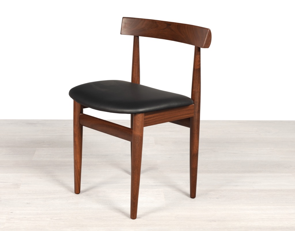 Mid century modern Hans Olsen Roundette Dining Setting Frem Rojle Denmark 1950 teak butterfly extension leaf original imported Scandinavian Danish design sculptural dining chair