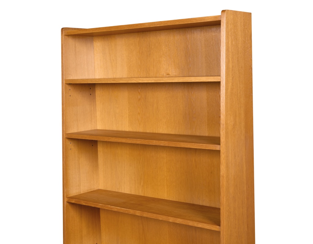 Mid century modern Johannes Sorth bookshelf Nexo Danish vintage 1960s European oak conical shape original imported Scandinavian storage shelving Melbourne adjustable shelves restored