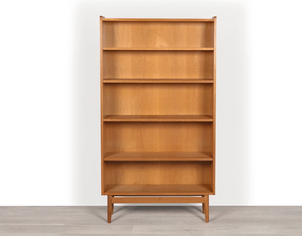 Mid century modern Johannes Sorth bookshelf Nexo Danish vintage 1960s European oak conical shape original imported Scandinavian storage shelving Melbourne