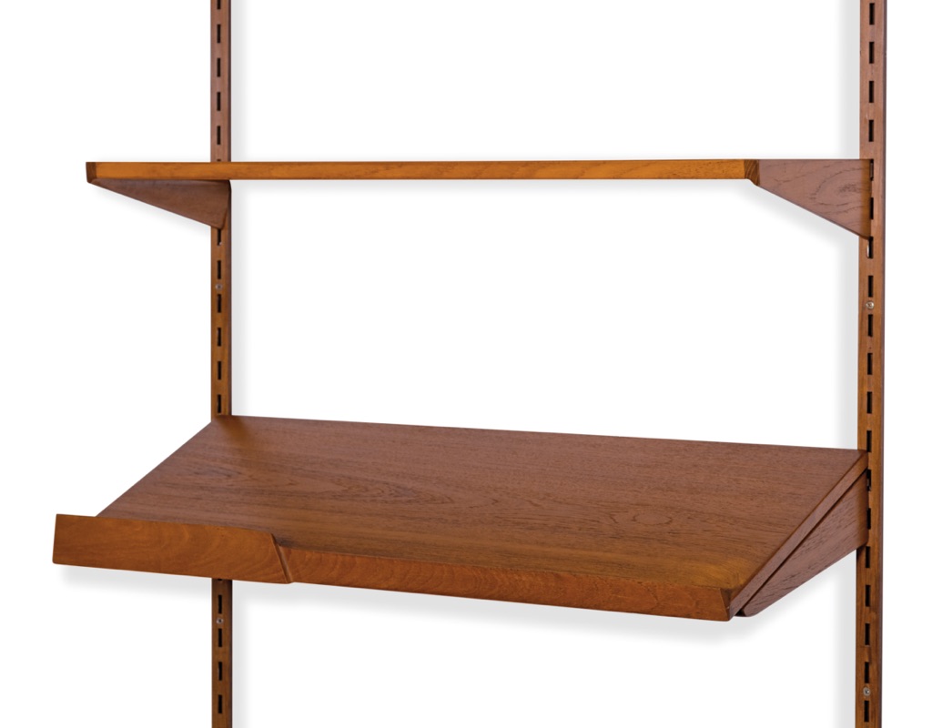 Mid century modern Kai Kristiansen Shelving System Danish vintage wall mounted unit 1960 bookshelf by FM Mobler Denmark Scandinavian record cabinet clip on shelf