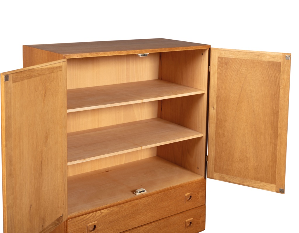 Mid century modern Kurt Ostervig K.P Mobler cabinet drawers European oak Danish vintage 1960 Scandinavian storage doors bar