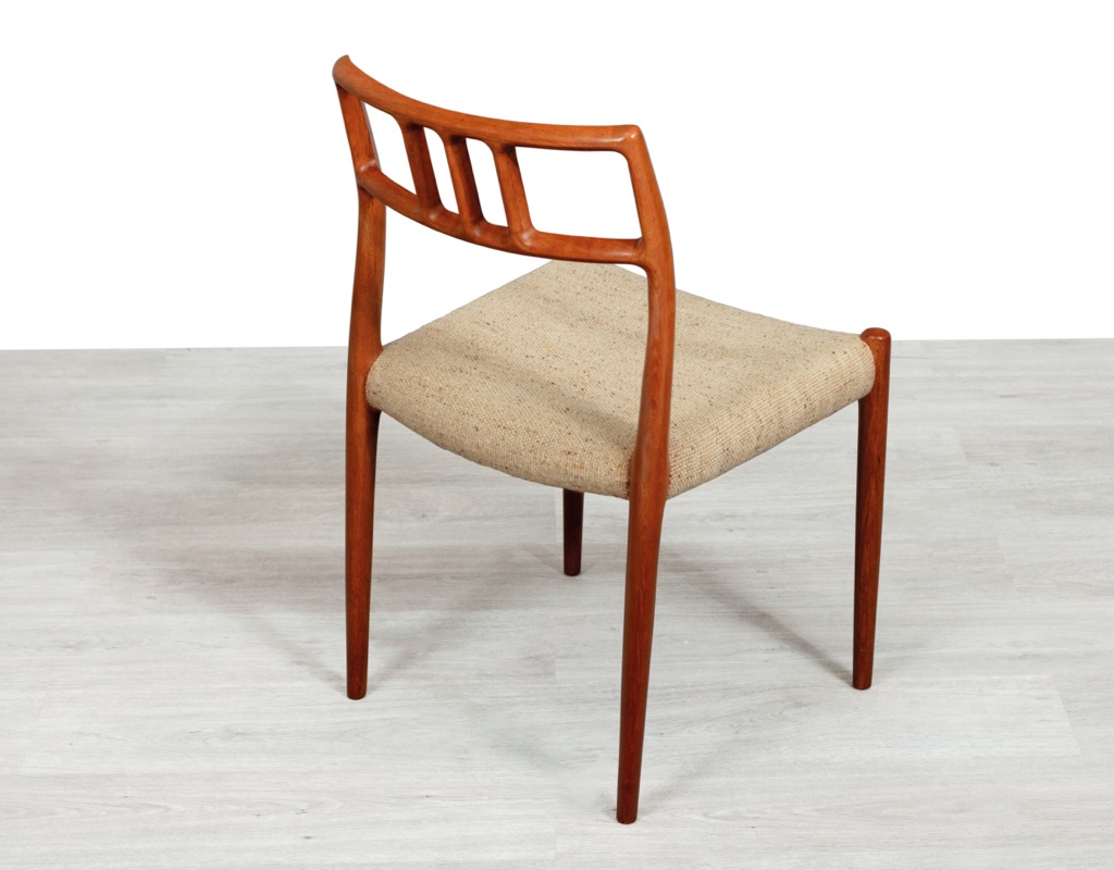 Mid century modern Niels Otto Moller Dining Chair Model 79 Danish vintage imported seating 1960 Denmark original Scandinavian design JL Mollers Mobelfabrik back view