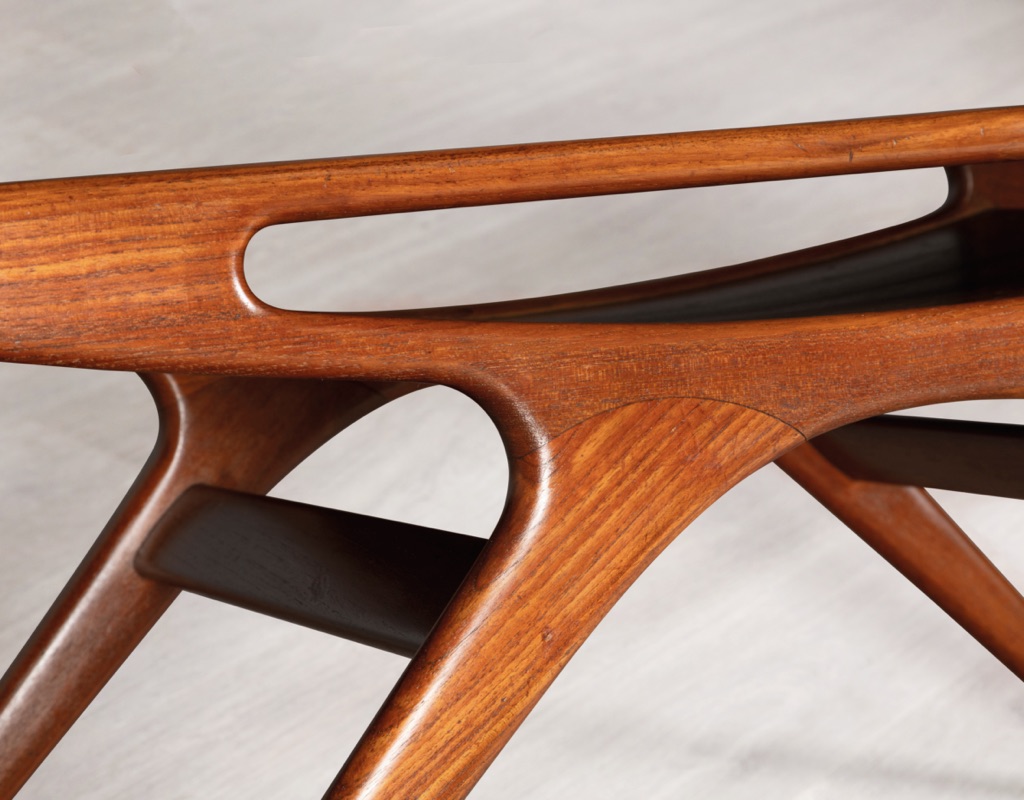 Mid century modern Smile Coffee Table by Johannes Andersen for CFC Silkeborg in teak Danish original vintage 1950 imported curve
