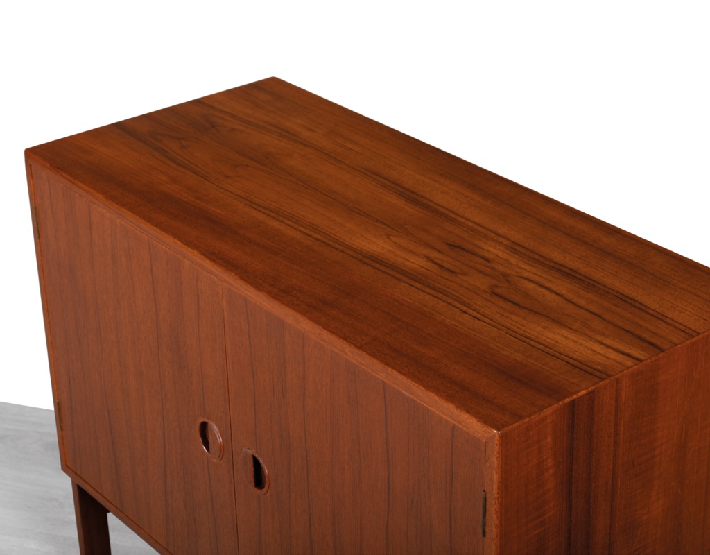 Mid century modern Danish 1960s stereo hifi cabinet Rud Thygesen and Johnny Sorensen for Hansen & Guldborg vintage record storage top