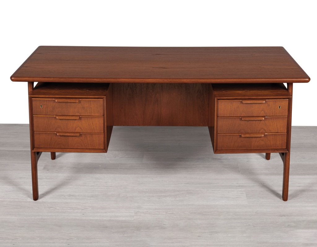 Mid Century Modern Danish Writing Desk Omann Jun Model 75 Gunni Omann 1960 Vintage Office Furniture Home Office Table Scandinavian Original Design Teak Rosewood