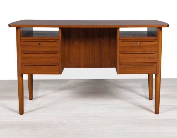 Mid century modern Desk Danish vintage 1960s teak Brazilian rosewood study or office furniture imported Scandinavian original design beech