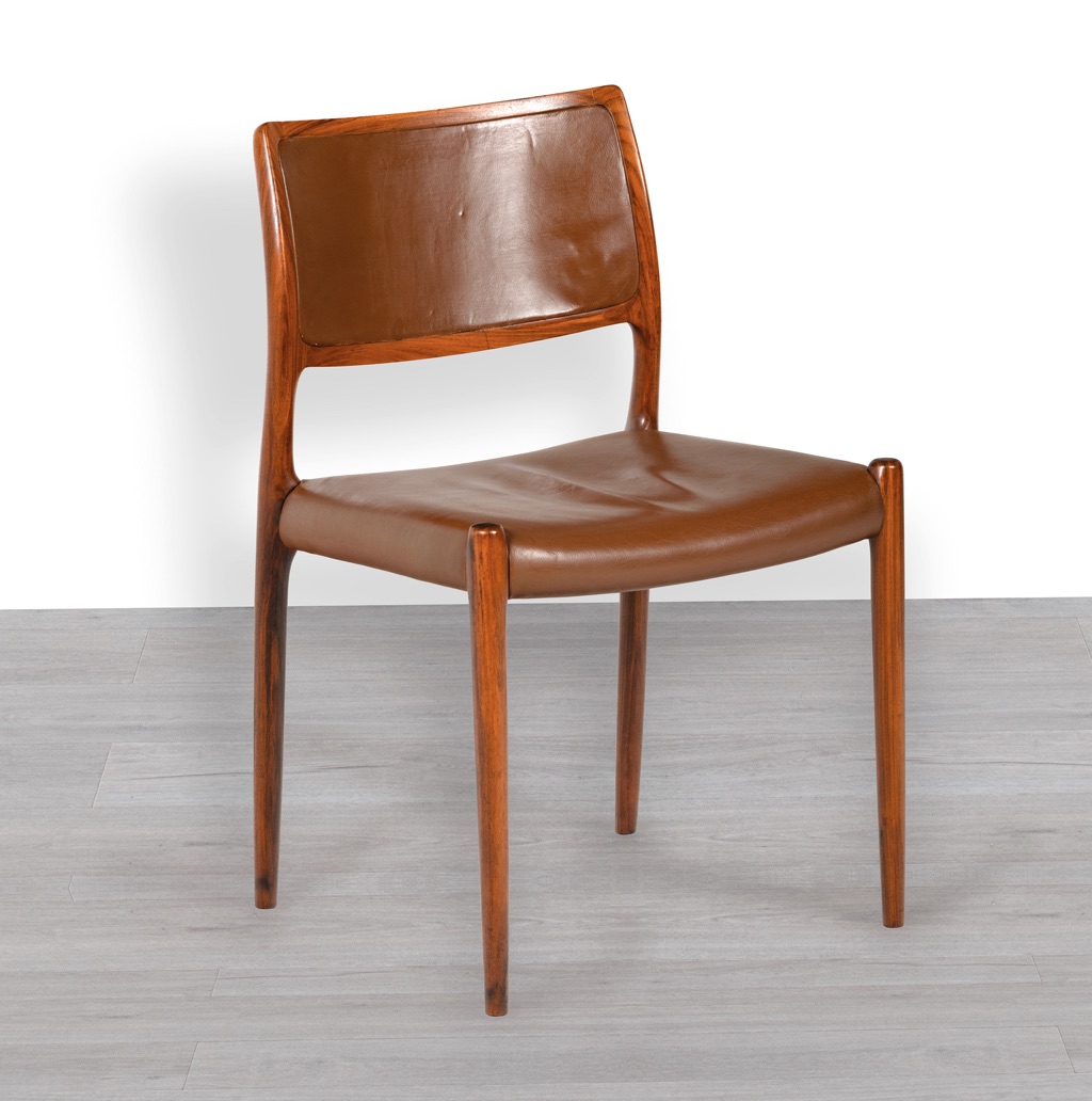 Niels Otto Moller Model 80 Dining Chairs Brazilian Rosewood J.L. Mollers Mobelfabrik Danish 1960s Mid Century Modern Original Scandinavian Design