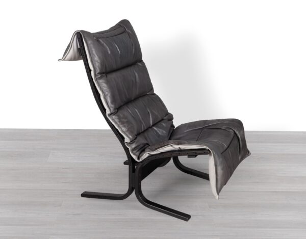 Siesta Chair Ingmar Relling Westnofa Norway 1970s Leather High Back